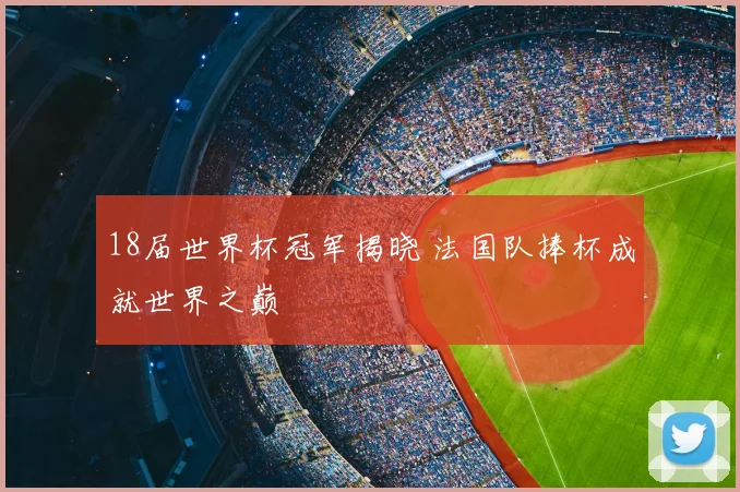 18届世界杯冠军揭晓 法国队捧杯成就世界之巅